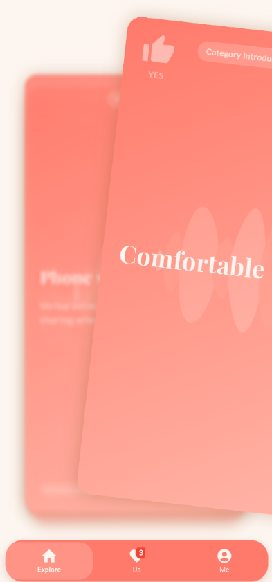 YNM Swipe Interface - Discover shared desires by swiping on intimate experiences